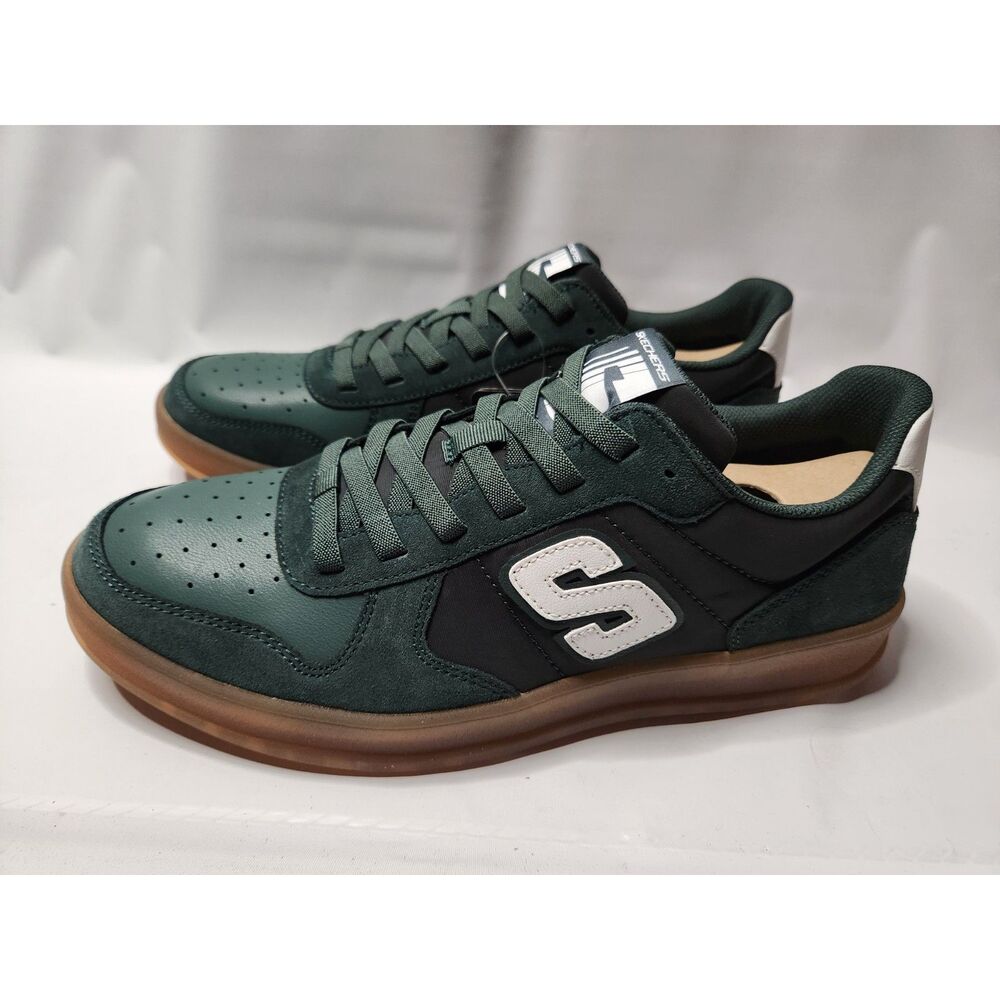 Skechers Streetwear New Wave Cup Calven Memory Foam Shoes Green 11